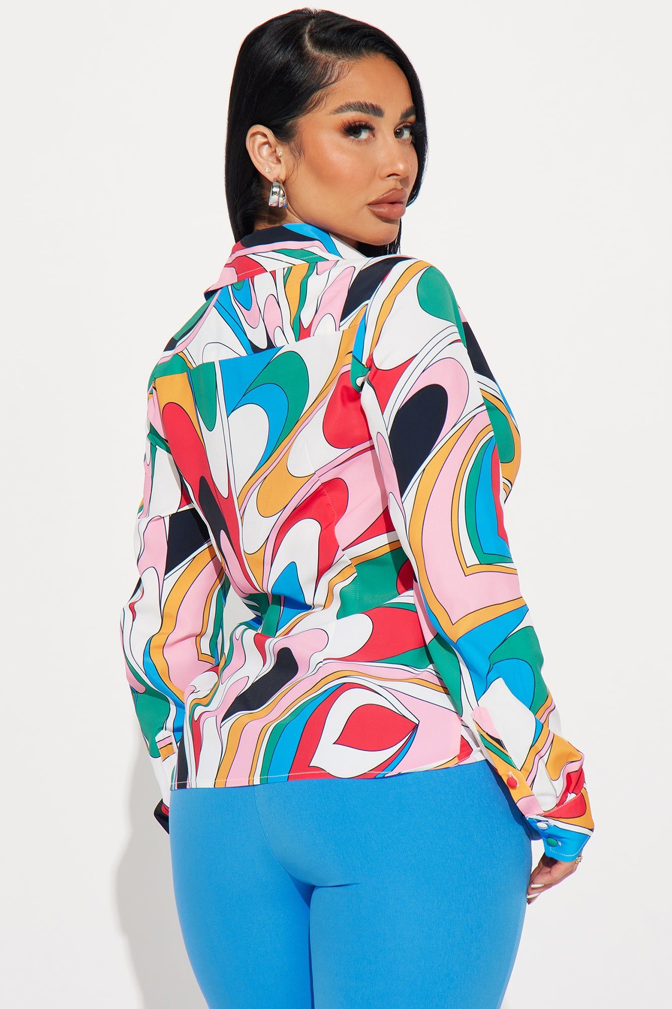 Please Me Printed Shirt - Multi Color sold by Fashion Nova product image thumbnail 3