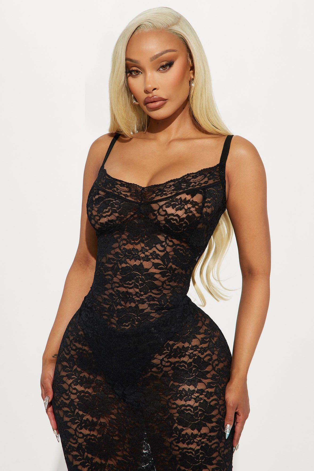 Agnes Lace Maxi Dress - Black sold by Fashion Nova product image thumbnail 2