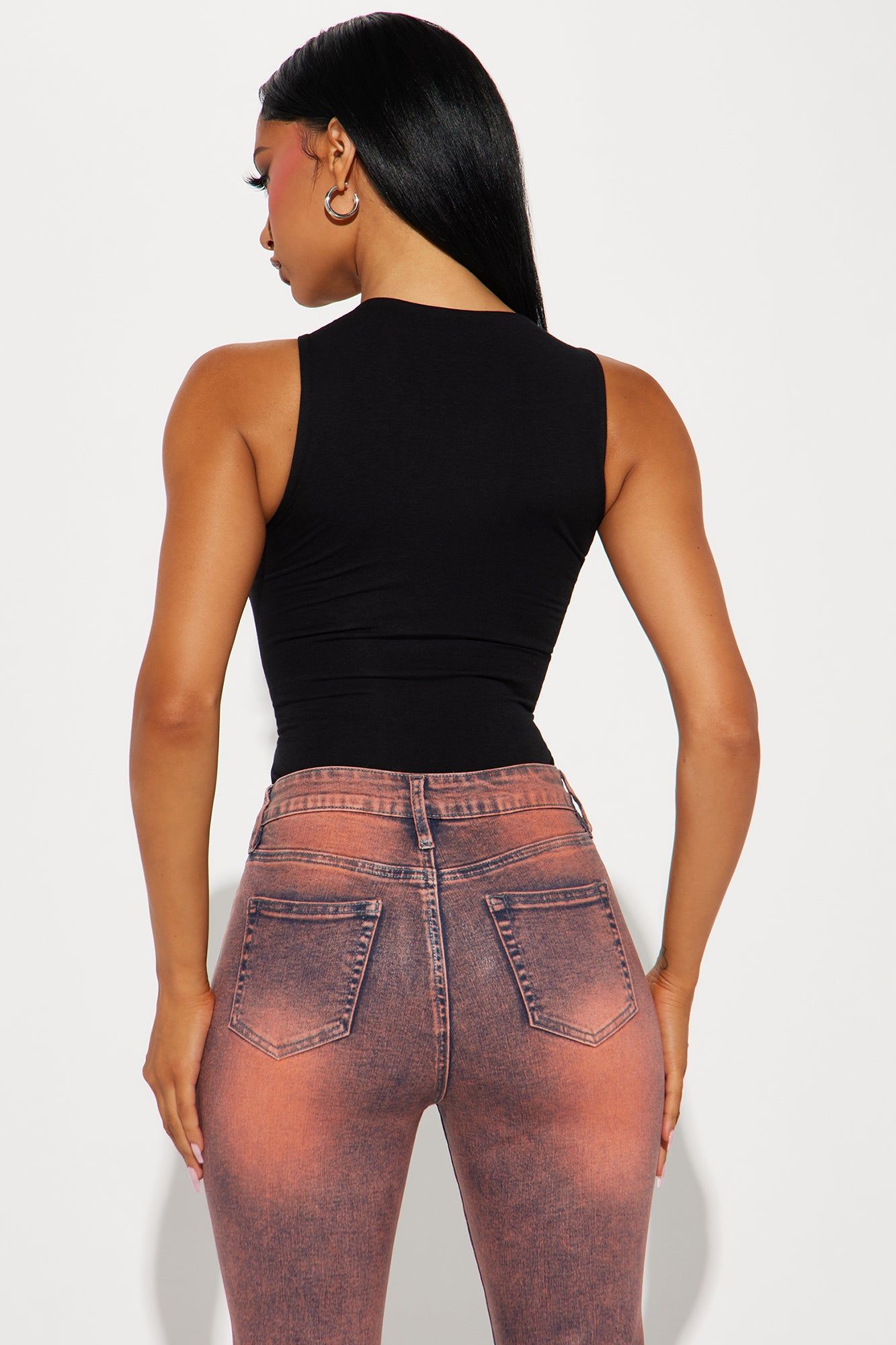 Serena Scoop Neck Double Layered Bodysuit - Black sold by Fashion Nova product image thumbnail 4