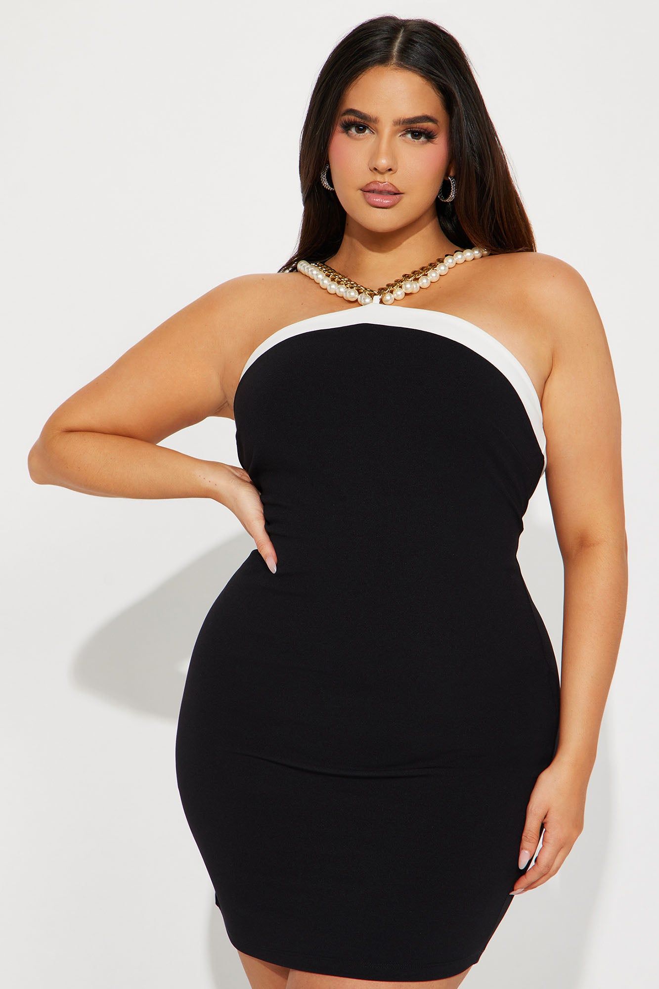 She's Fancy Mini Dress - Black/White sold by Fashion Nova product image thumbnail 5