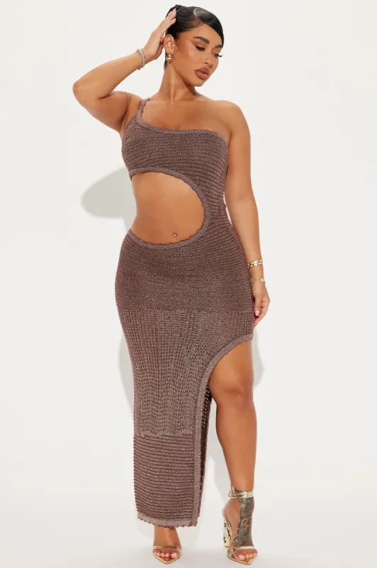 Maya Knit Maxi Dress - Chocolate sold by Fashion Nova
