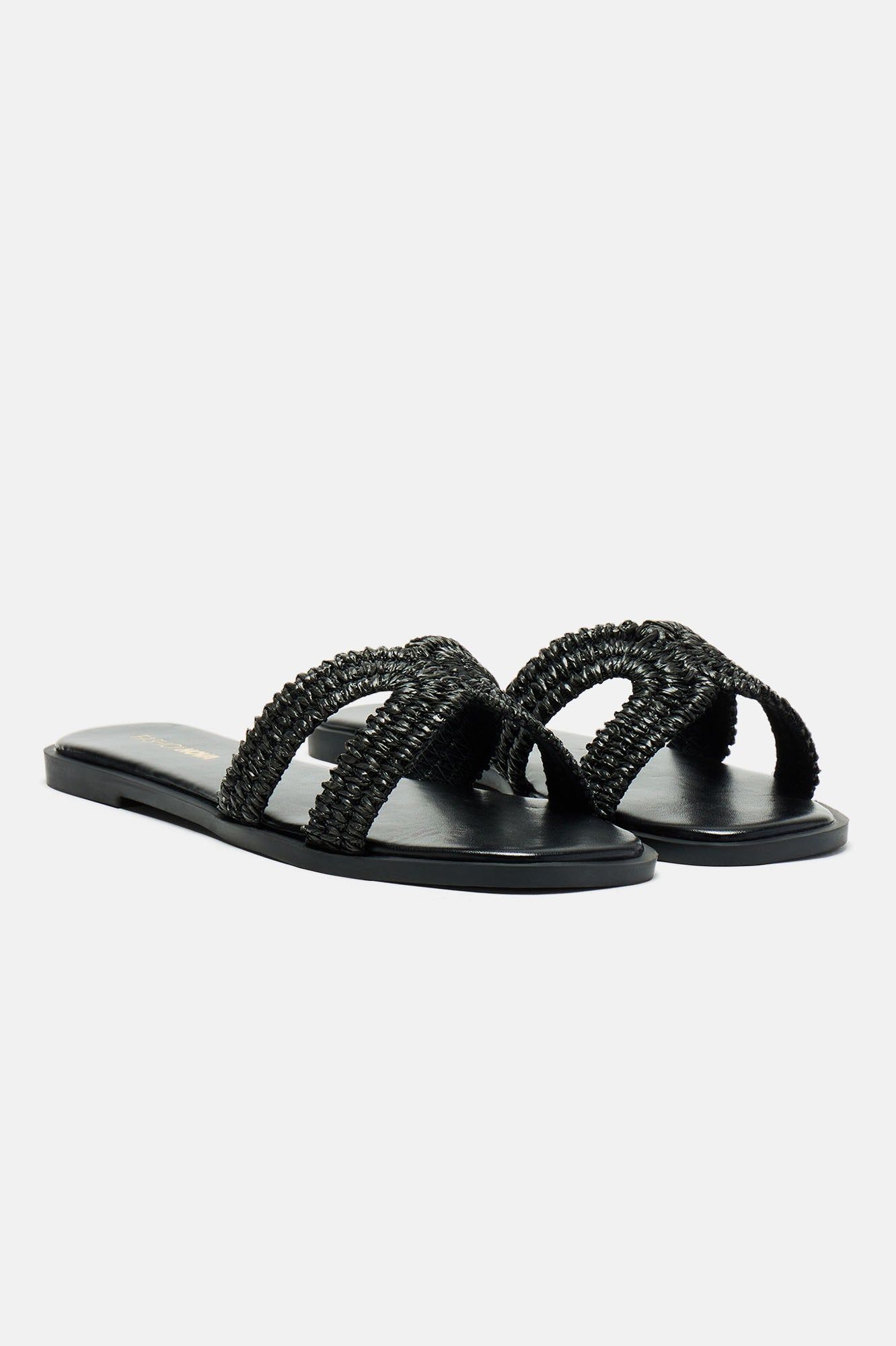 Poolside Babe Flat Sandals - Black sold by Fashion Nova product image thumbnail 3
