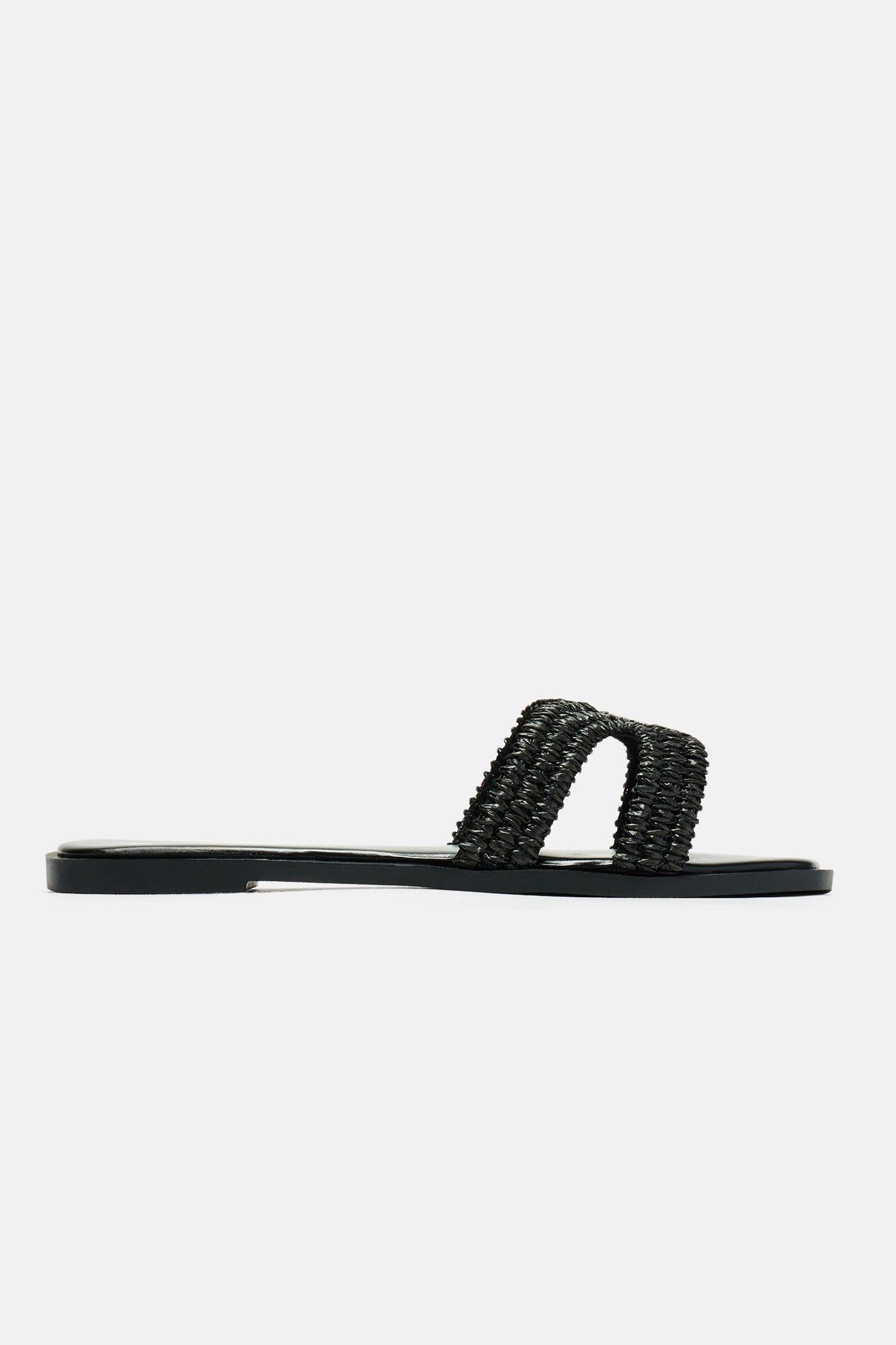 Poolside Babe Flat Sandals - Black sold by Fashion Nova product image thumbnail 5