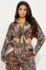 Animal Attraction Pant Set - Brown Combo sold by Fashion Nova