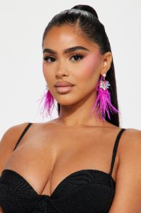 Festive Babe Earrings - Pink sold by Fashion Nova