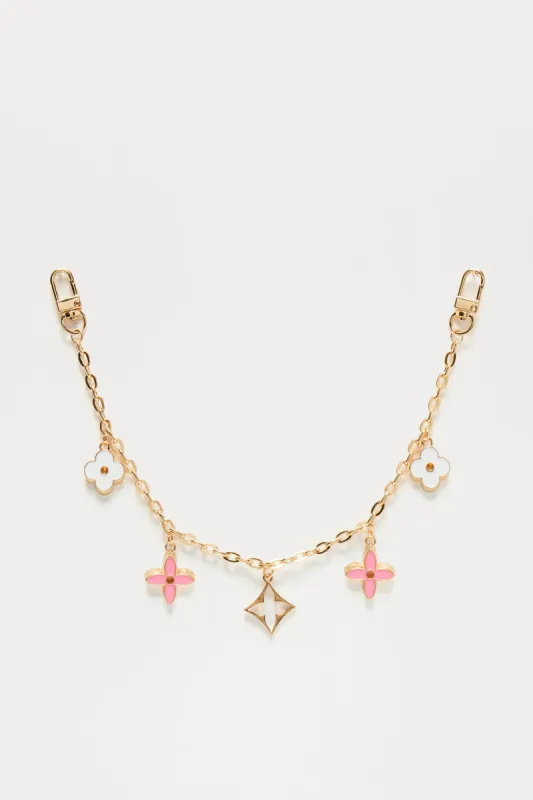 Polo Princess Bag Chain - Gold/Pink sold by Fashion Nova
