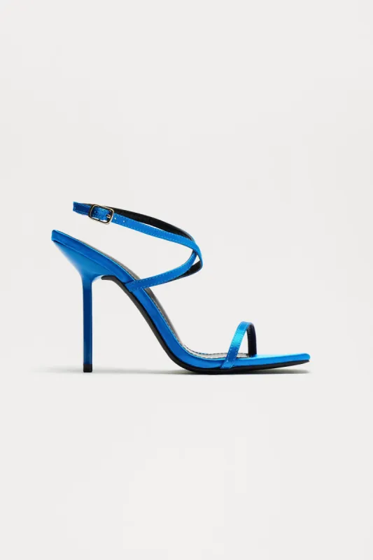 Ginevra Satin Heels - Royal sold by Fashion Nova