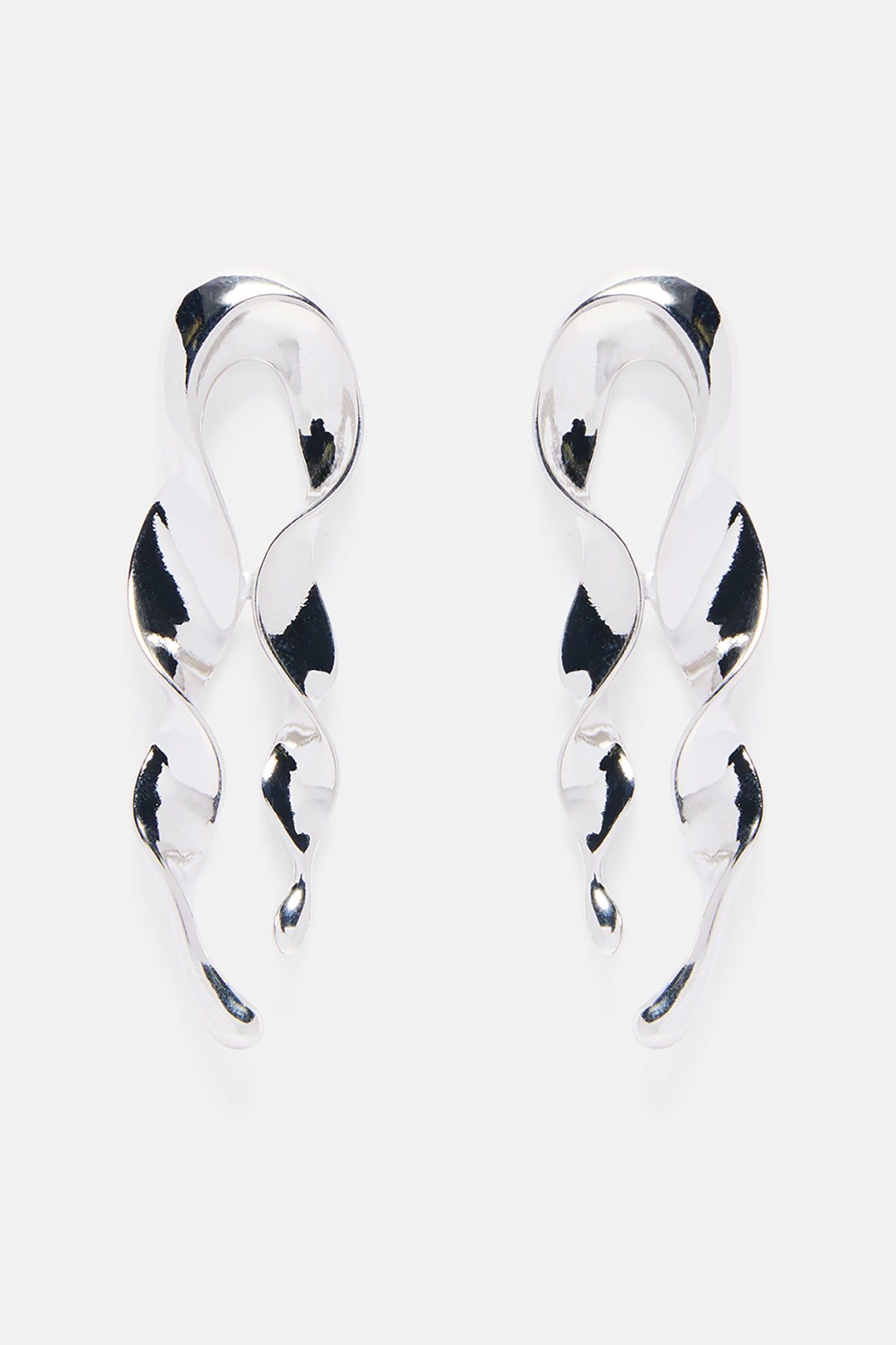 Twirl Me Around Earrings - Silver sold by Fashion Nova product image thumbnail 3