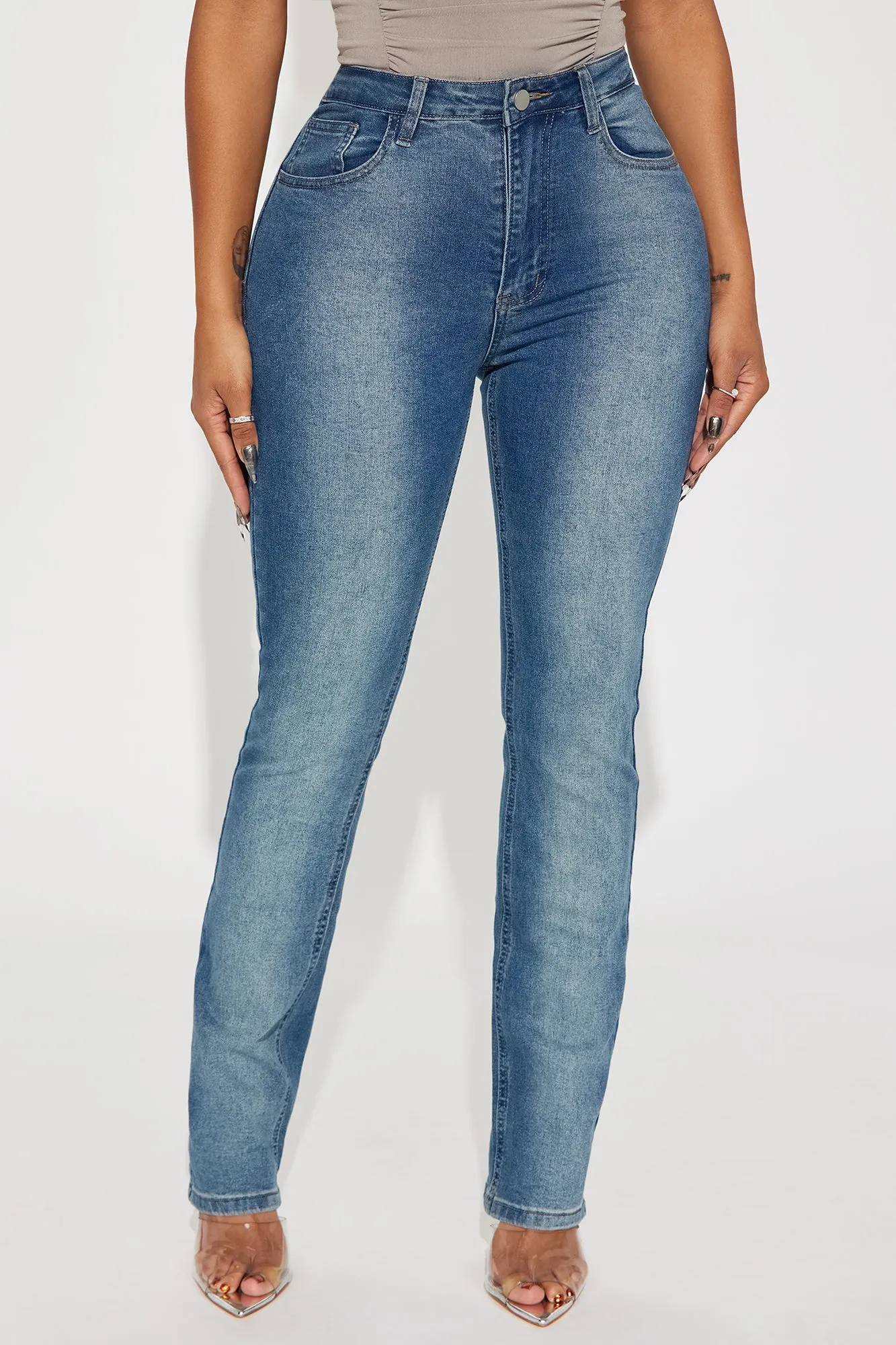 The Best Of Me Stretch Slim Straight Leg Jeans - Dark Wash sold by Fashion Nova product image thumbnail 2
