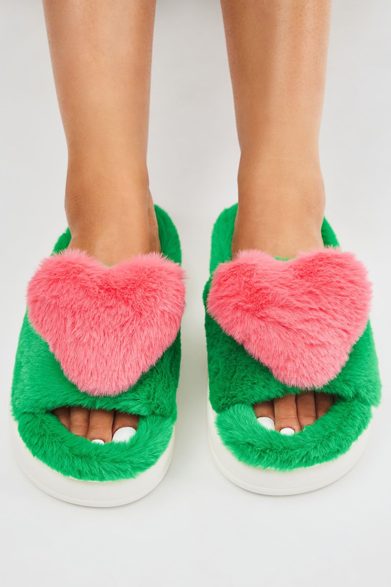 Zoey Heart Slippers - Green sold by Fashion Nova product image thumbnail 3