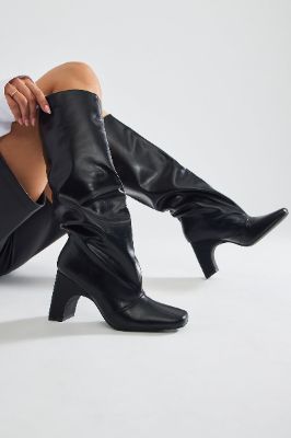 Late City Nights Knee High Heeled Boots - Black sold by Fashion Nova