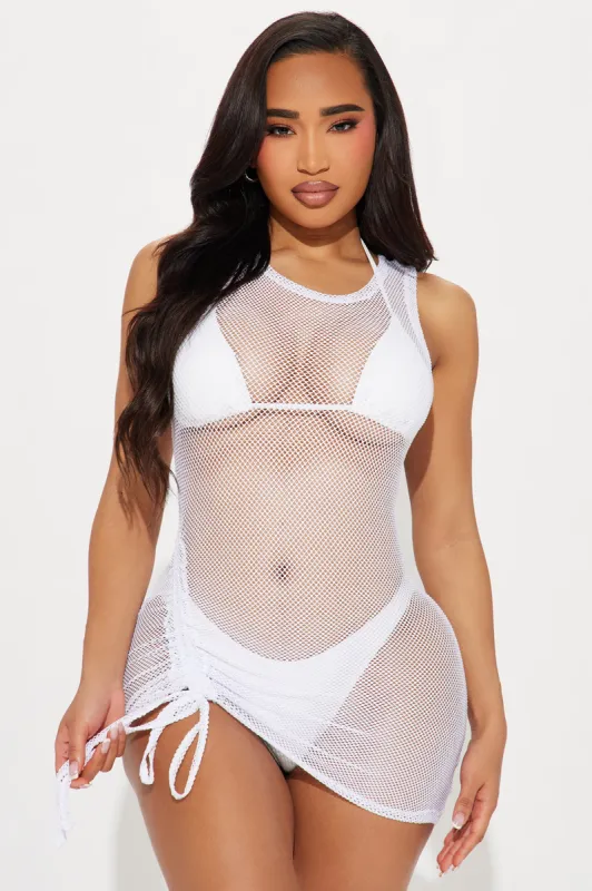 Memories On The Beach Cover Up Dress - White sold by Fashion Nova
