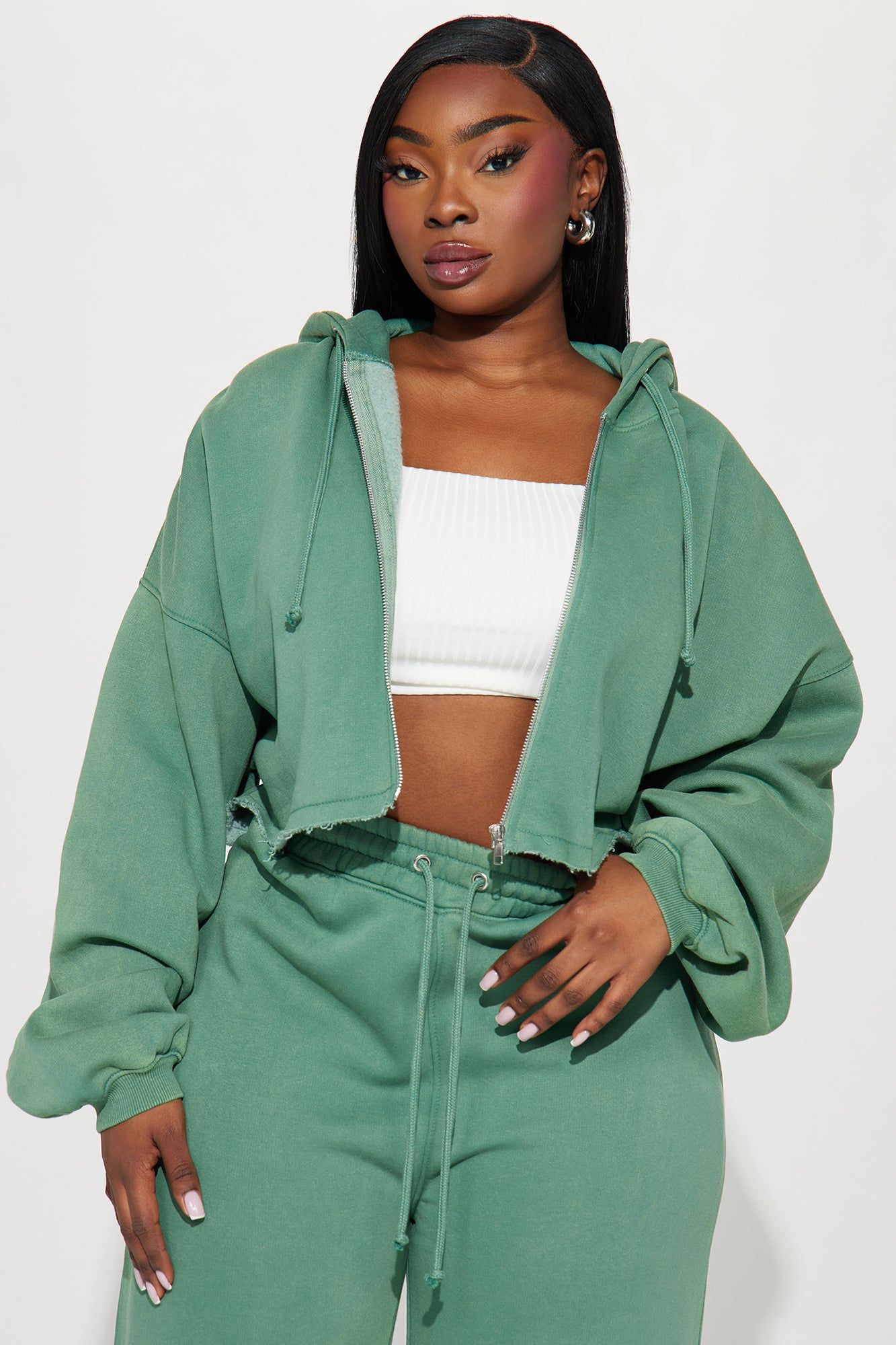 On The Go Fleece Pant Set - Green sold by Fashion Nova product image thumbnail 5
