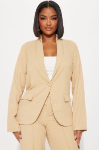 Office Vibe Blazer Pant Set - Taupe sold by Fashion Nova