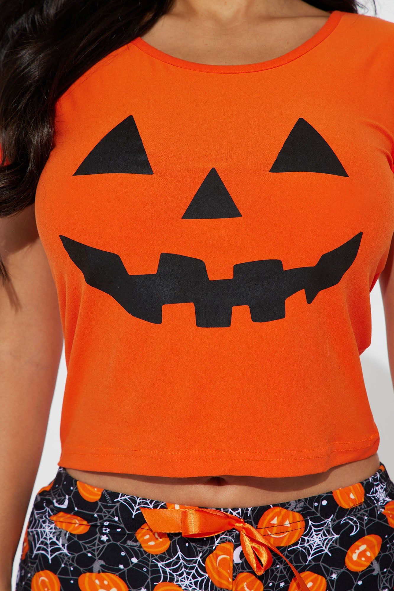 Pumpkin Party PJ Short Set - Orange/combo sold by Fashion Nova product image thumbnail 3
