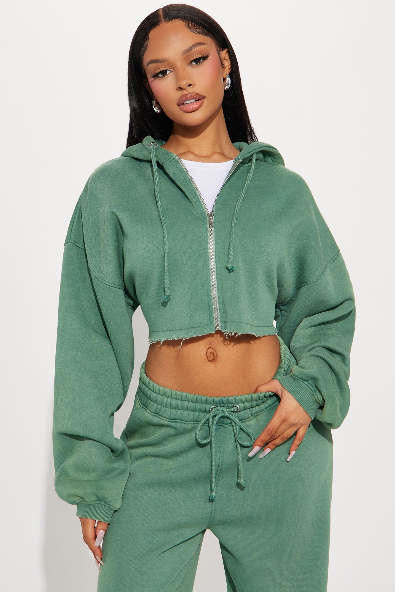 On The Go Fleece Pant Set - Green sold by Fashion Nova product image thumbnail 2