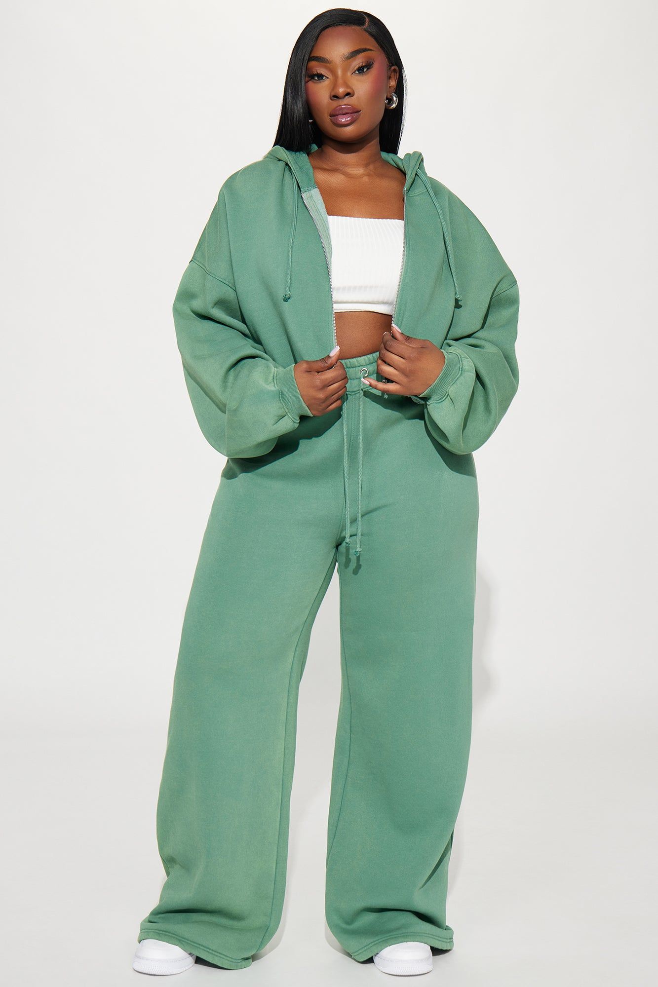On The Go Fleece Pant Set - Green sold by Fashion Nova product image thumbnail 4