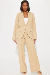 Office Vibe Blazer Pant Set - Taupe sold by Fashion Nova