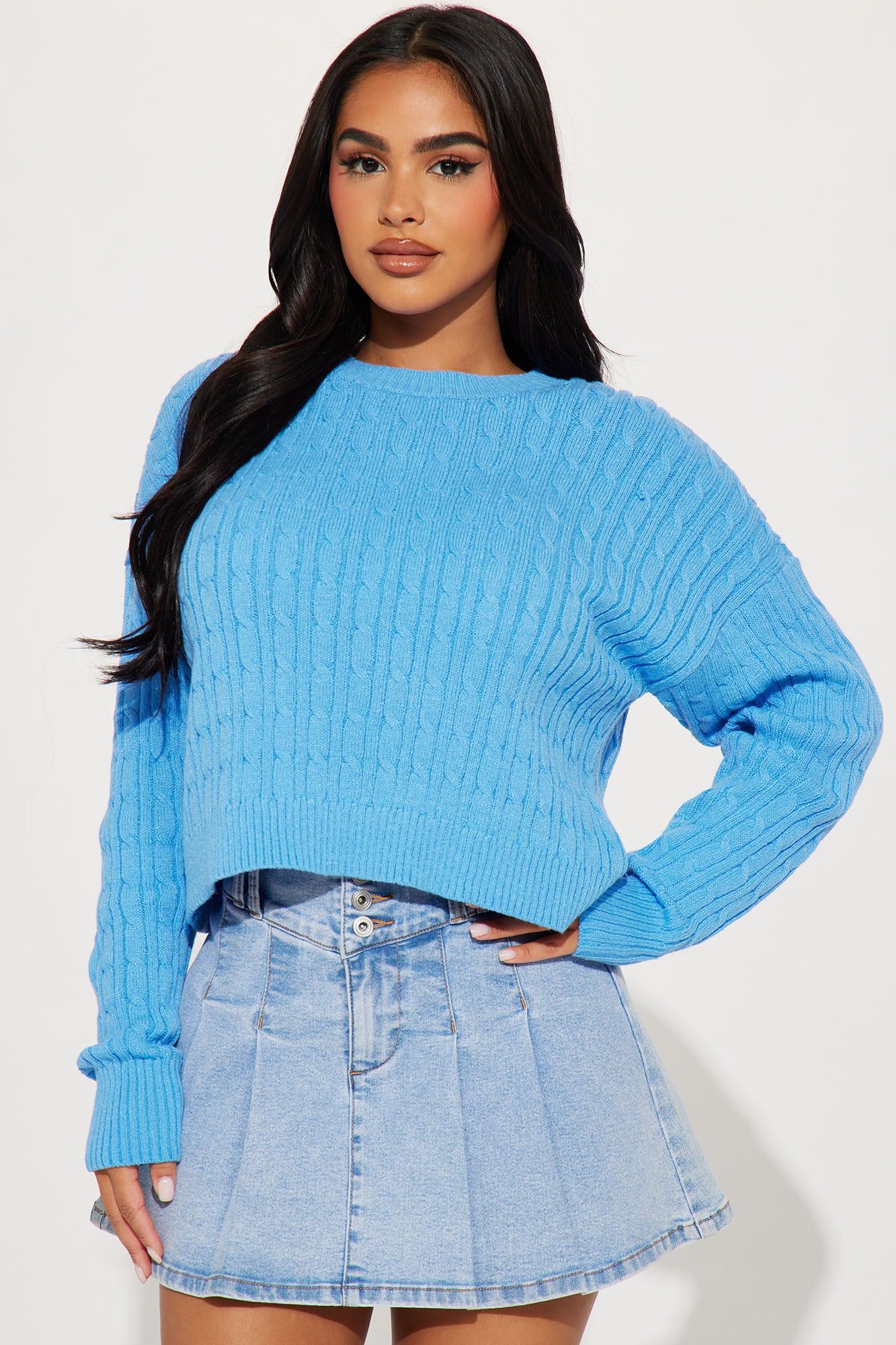 Lola Sweater - Blue sold by Fashion Nova