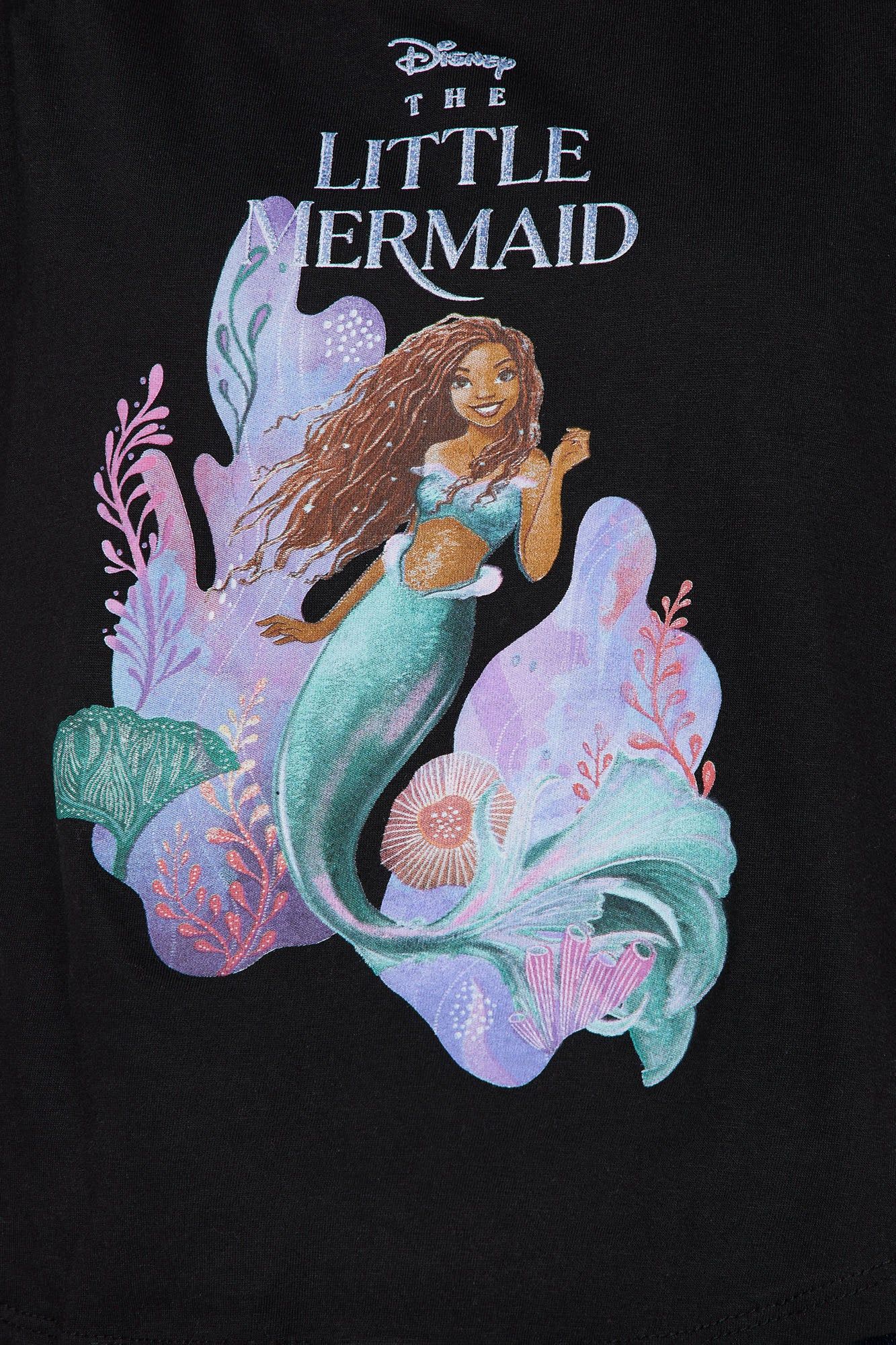 Mini The Little Mermaid Find Your Voice Short Sleeve Tee - Black sold by Fashion Nova product image thumbnail 3