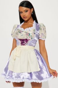 Lost Sheep Shepherdess 4 Piece Costume Set - Lavender/combo sold by Fashion Nova