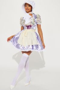 Lost Sheep Shepherdess 4 Piece Costume Set - Lavender/combo sold by Fashion Nova