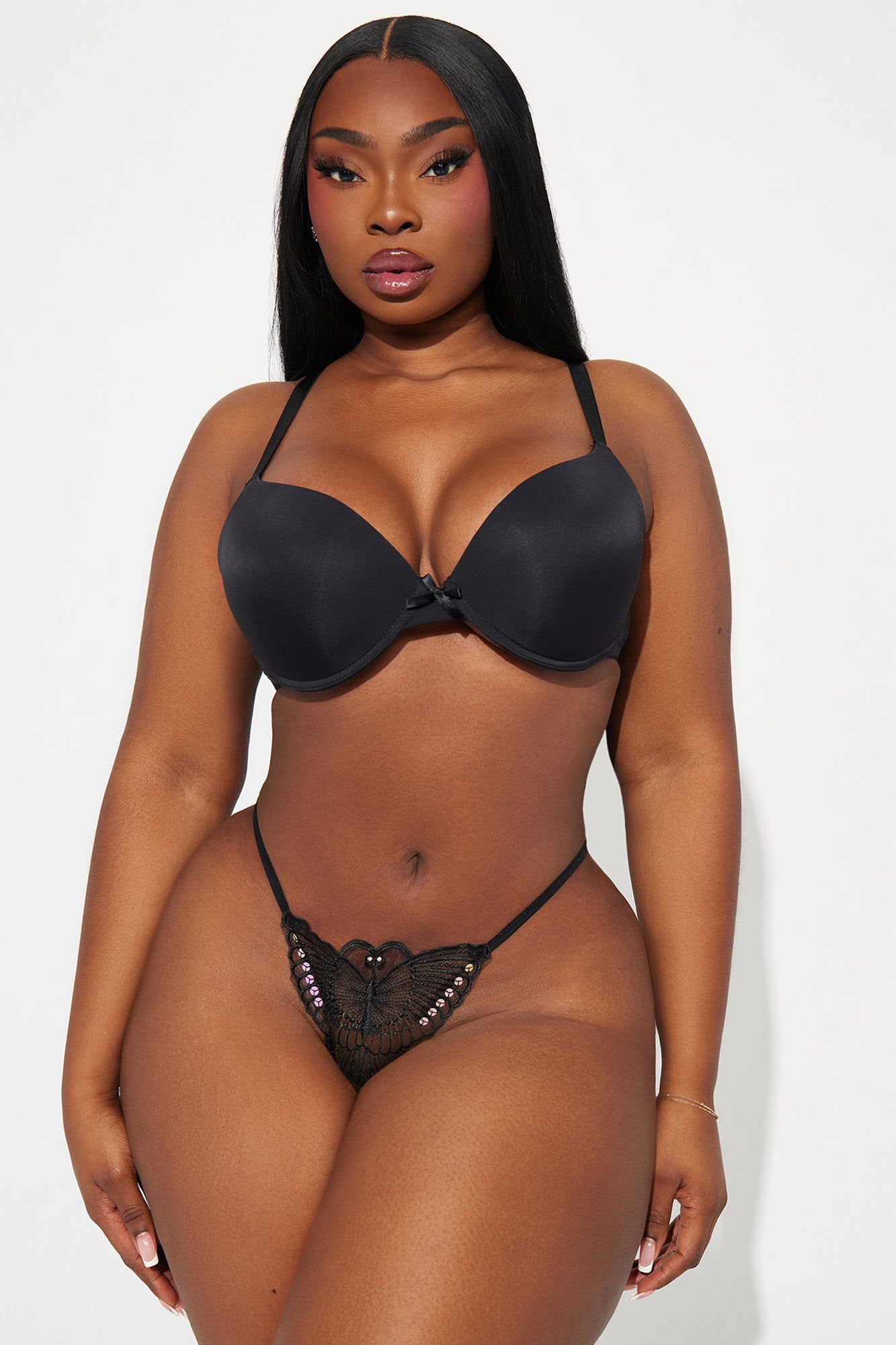 Give Me Butterflies Crotchless Panty - Black sold by Fashion Nova product image thumbnail 2