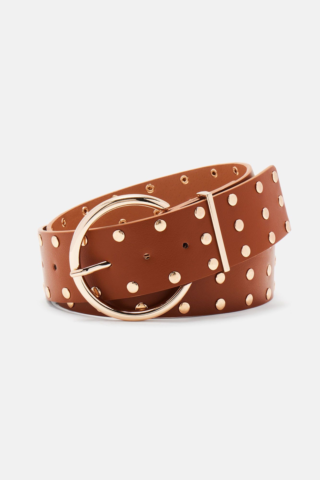 Top Prize Studded Belt - Cognac sold by Fashion Nova product image thumbnail 3