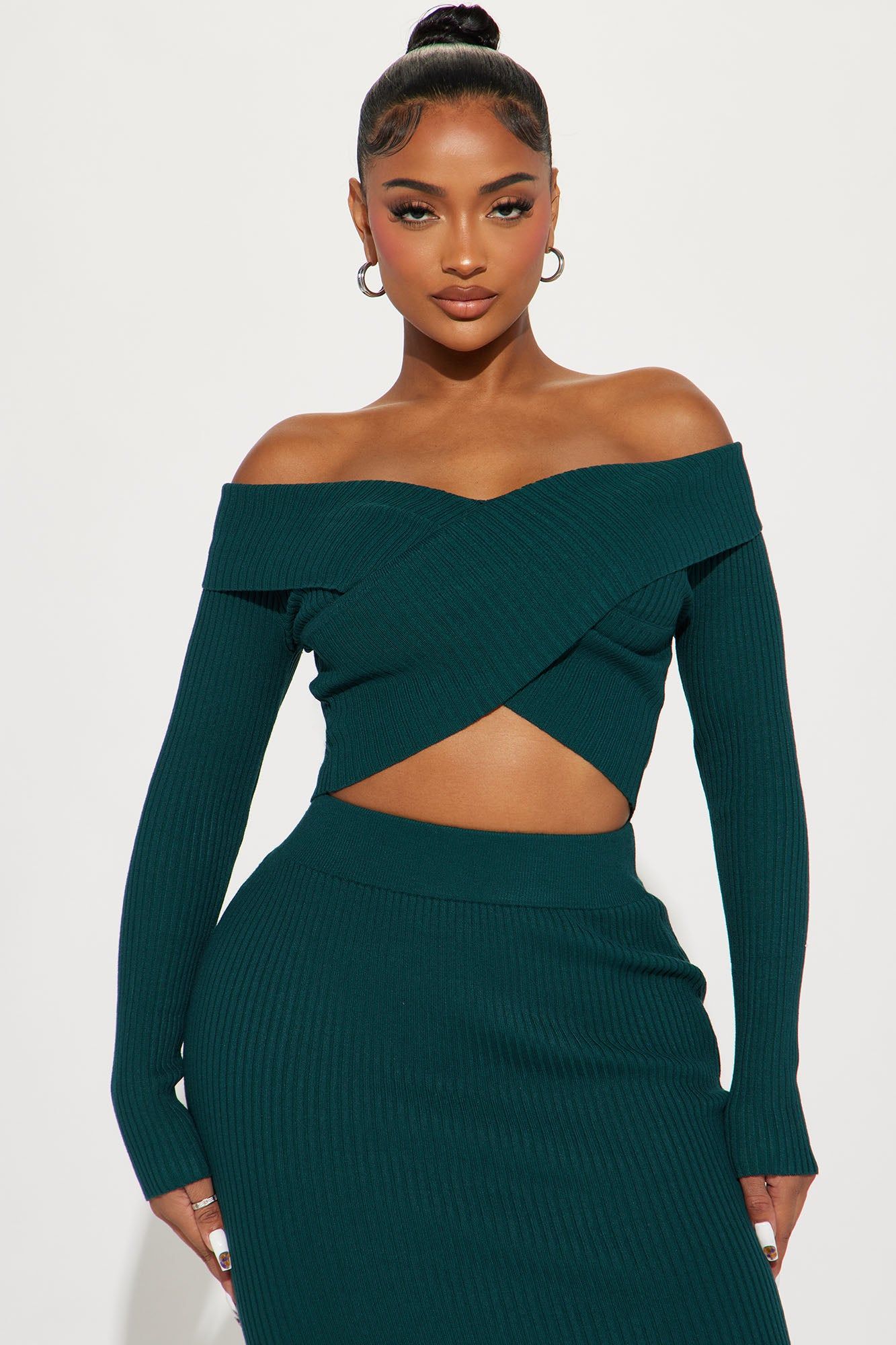 Tiana Sweater Skirt Set - Hunter sold by Fashion Nova product image thumbnail 2