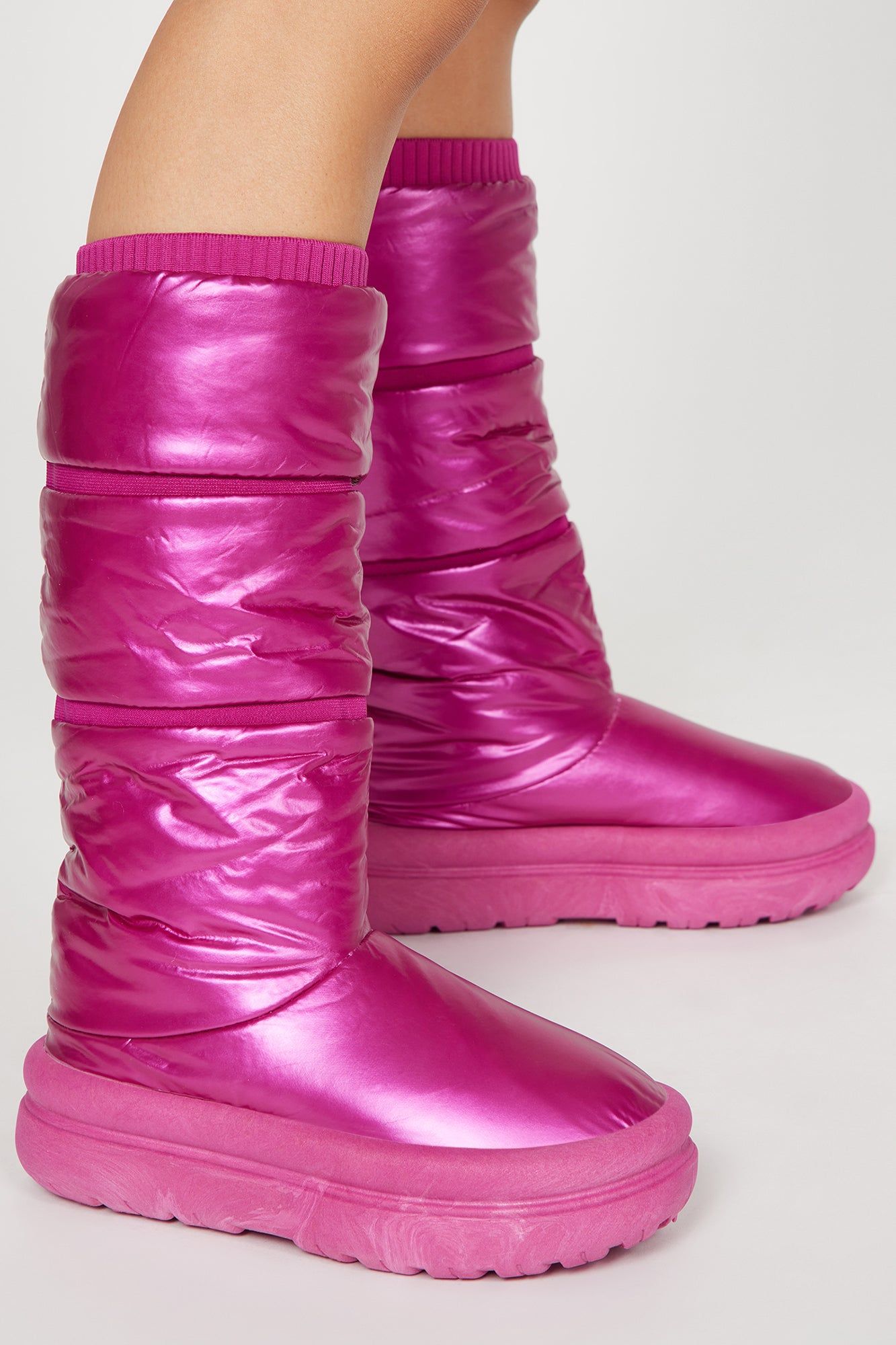 Snow Glam Puffer Boots - Hot Pink sold by Fashion Nova product image thumbnail 3