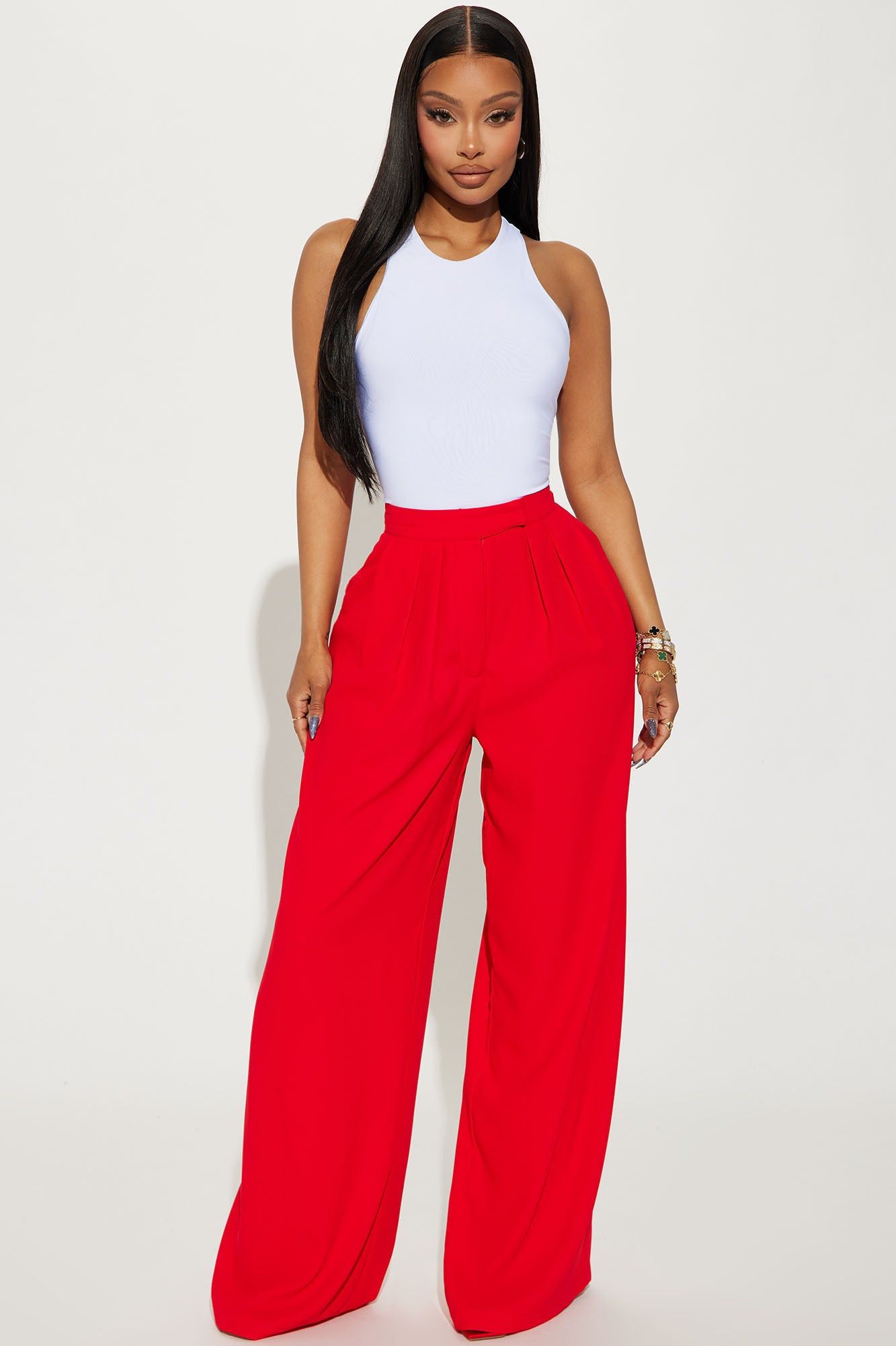 Perfect Love Trouser - Red sold by Fashion Nova