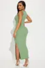 Meli Ribbed Maxi Dress - Green sold by Fashion Nova