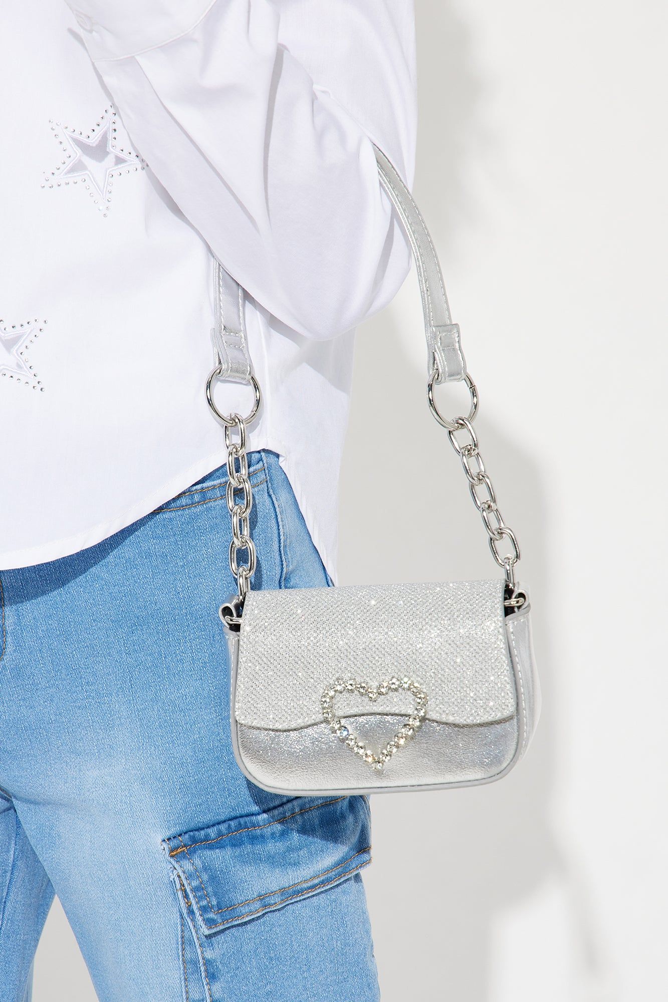 Mini Special To You Handbag - Silver sold by Fashion Nova
