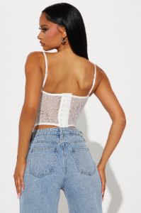 Aurora Lace Corset Top - Ivory sold by Fashion Nova