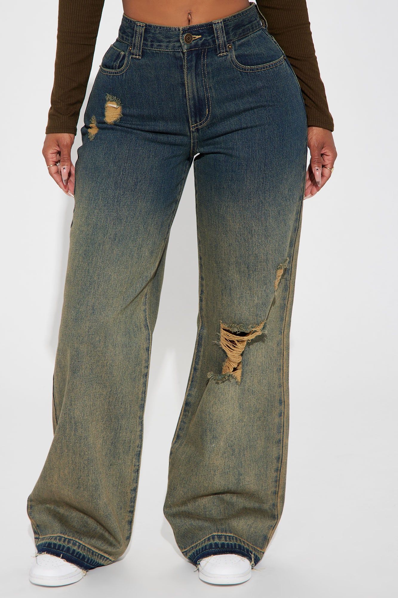 Westley Tinted Baggy Jeans - Dark Wash sold by Fashion Nova product image thumbnail 2