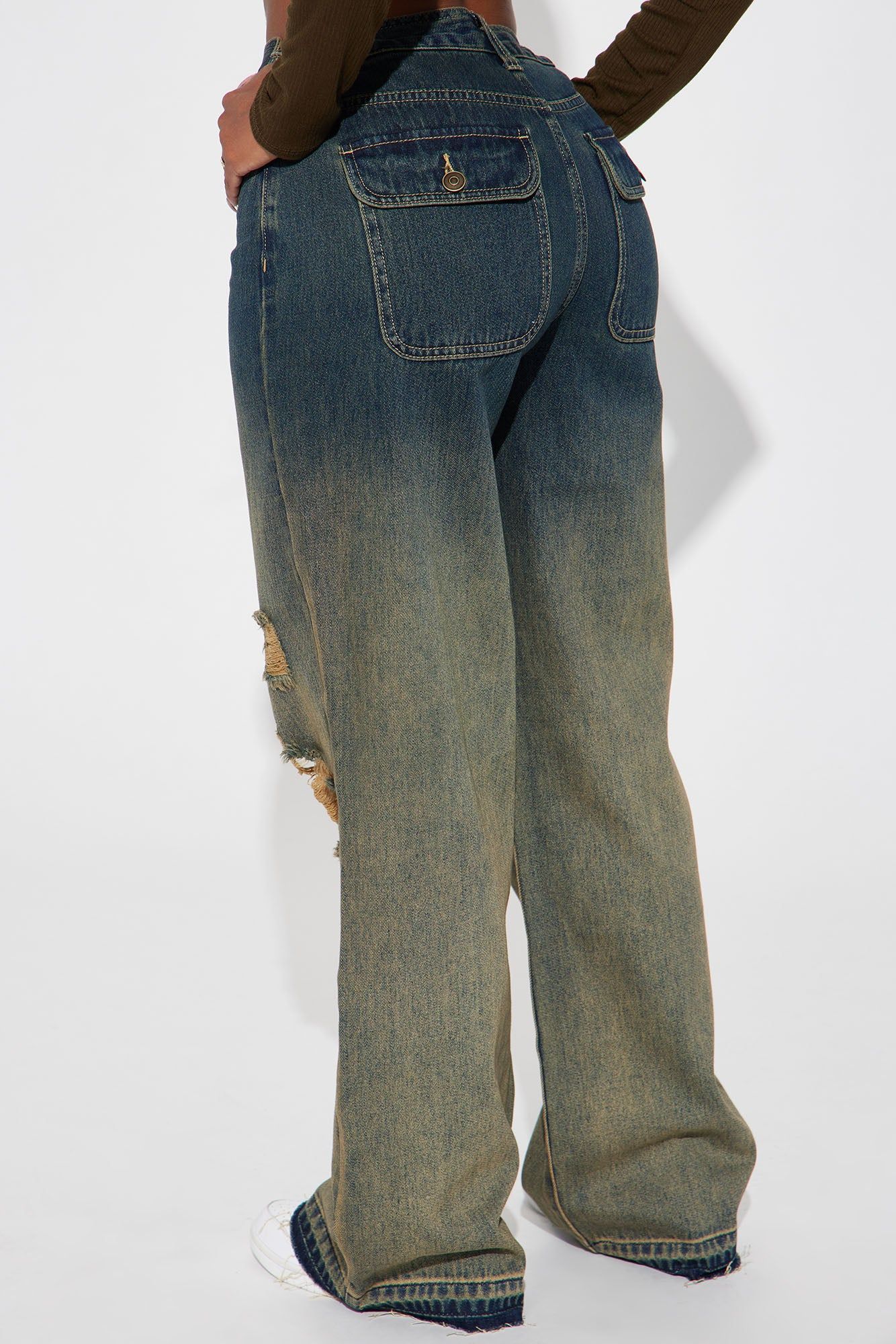 Westley Tinted Baggy Jeans - Dark Wash sold by Fashion Nova product image thumbnail 3