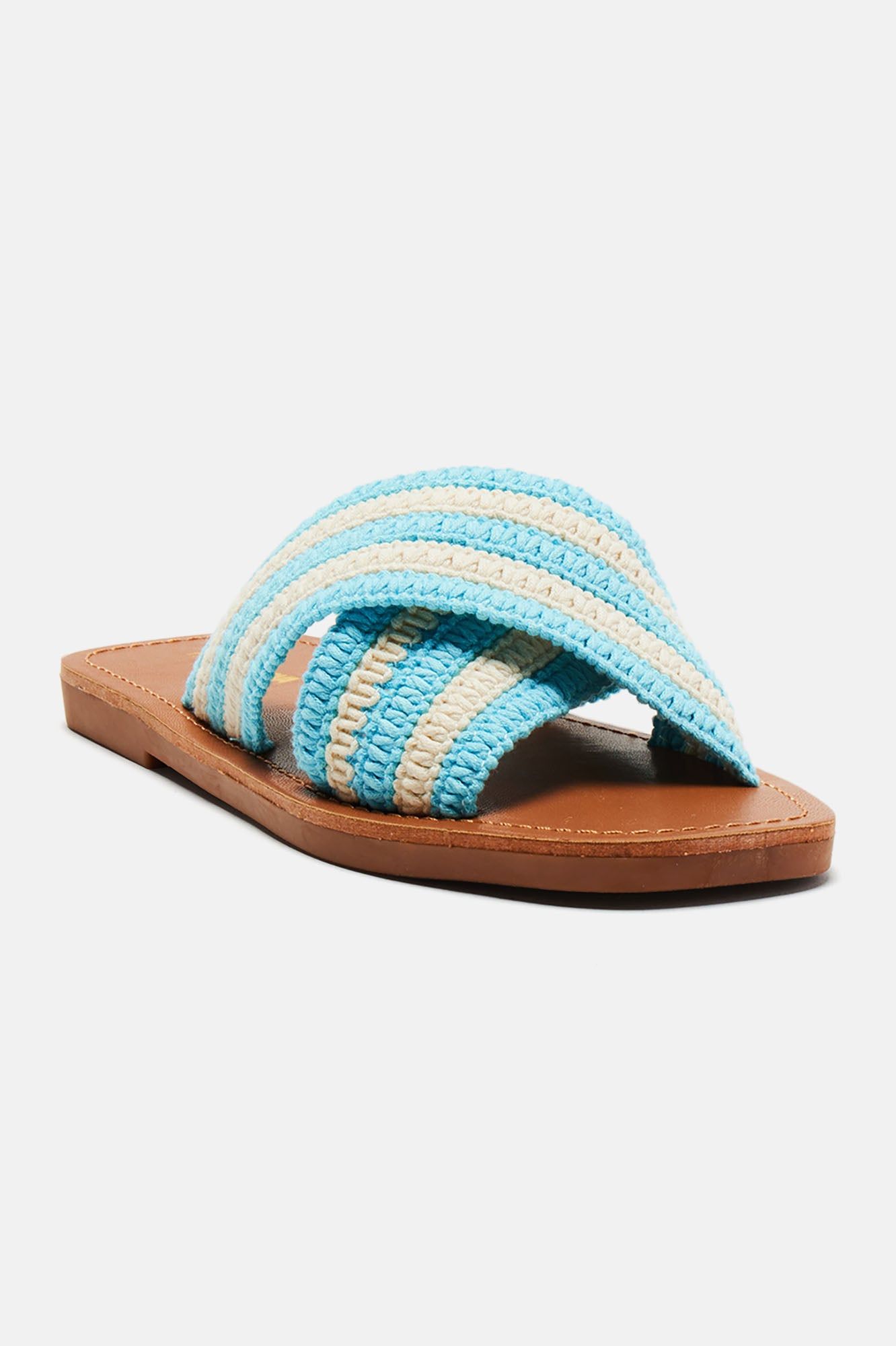 More To It Crochet Flat Sandals - Blue sold by Fashion Nova product image thumbnail 2