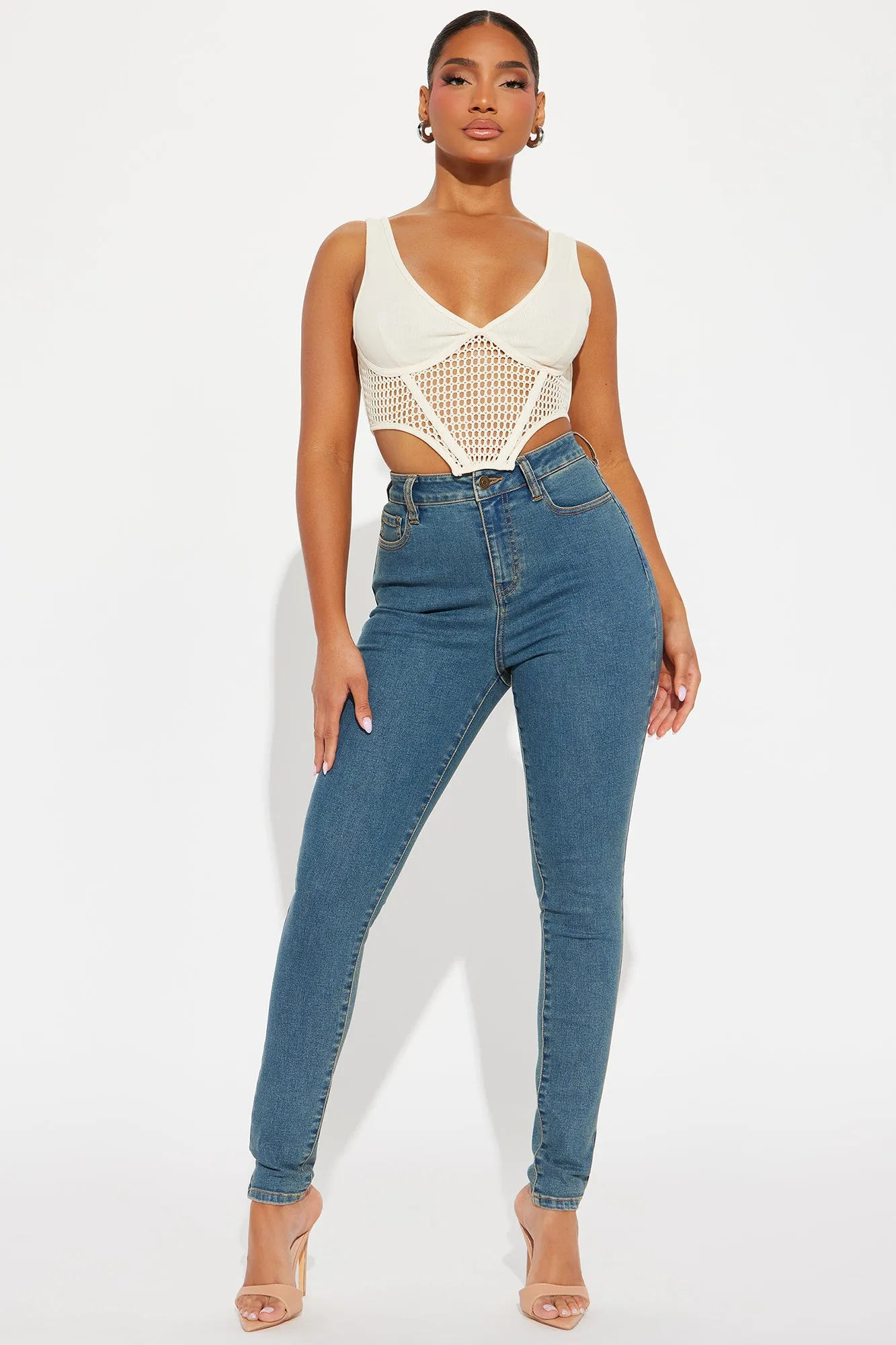 If You Wanna Stretch Skinny Jeans - Medium Wash sold by Fashion Nova product image thumbnail 2