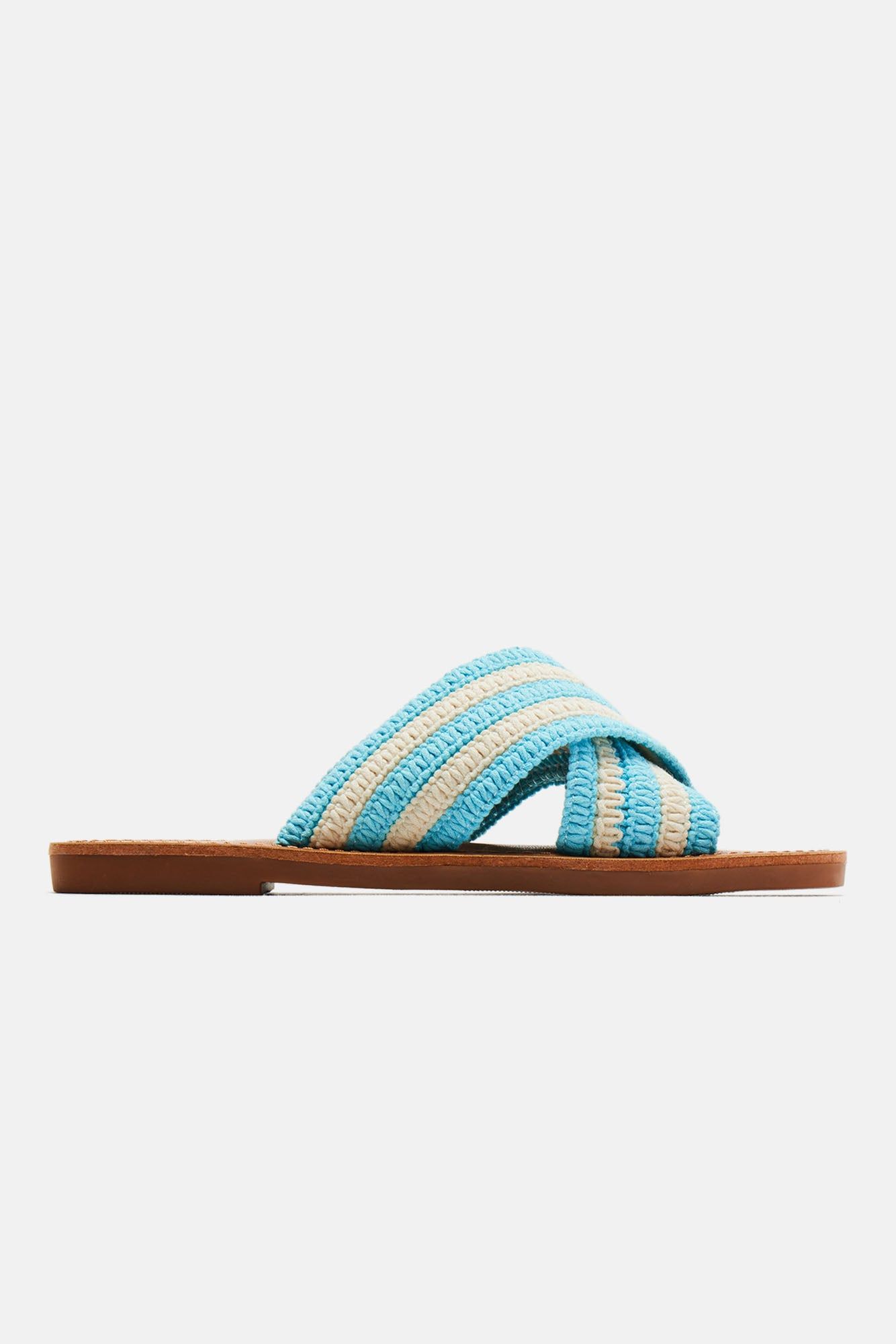 More To It Crochet Flat Sandals - Blue sold by Fashion Nova product image thumbnail 4