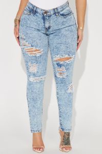 Heard About You Ripped Skinny Jeans - Acid Wash sold by Fashion Nova