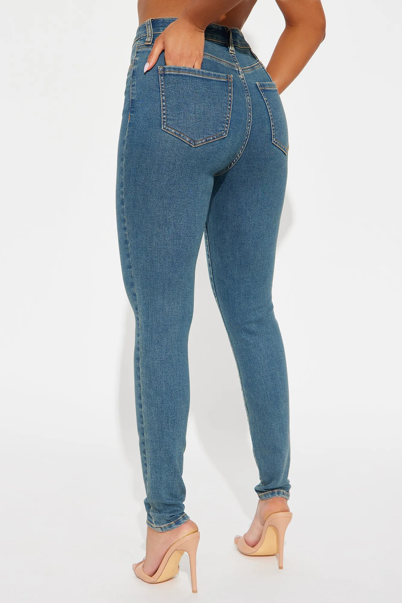 If You Wanna Stretch Skinny Jeans - Medium Wash sold by Fashion Nova product image thumbnail 3