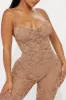 With Love Embellished Seamless Jumpsuit - Brown sold by Fashion Nova