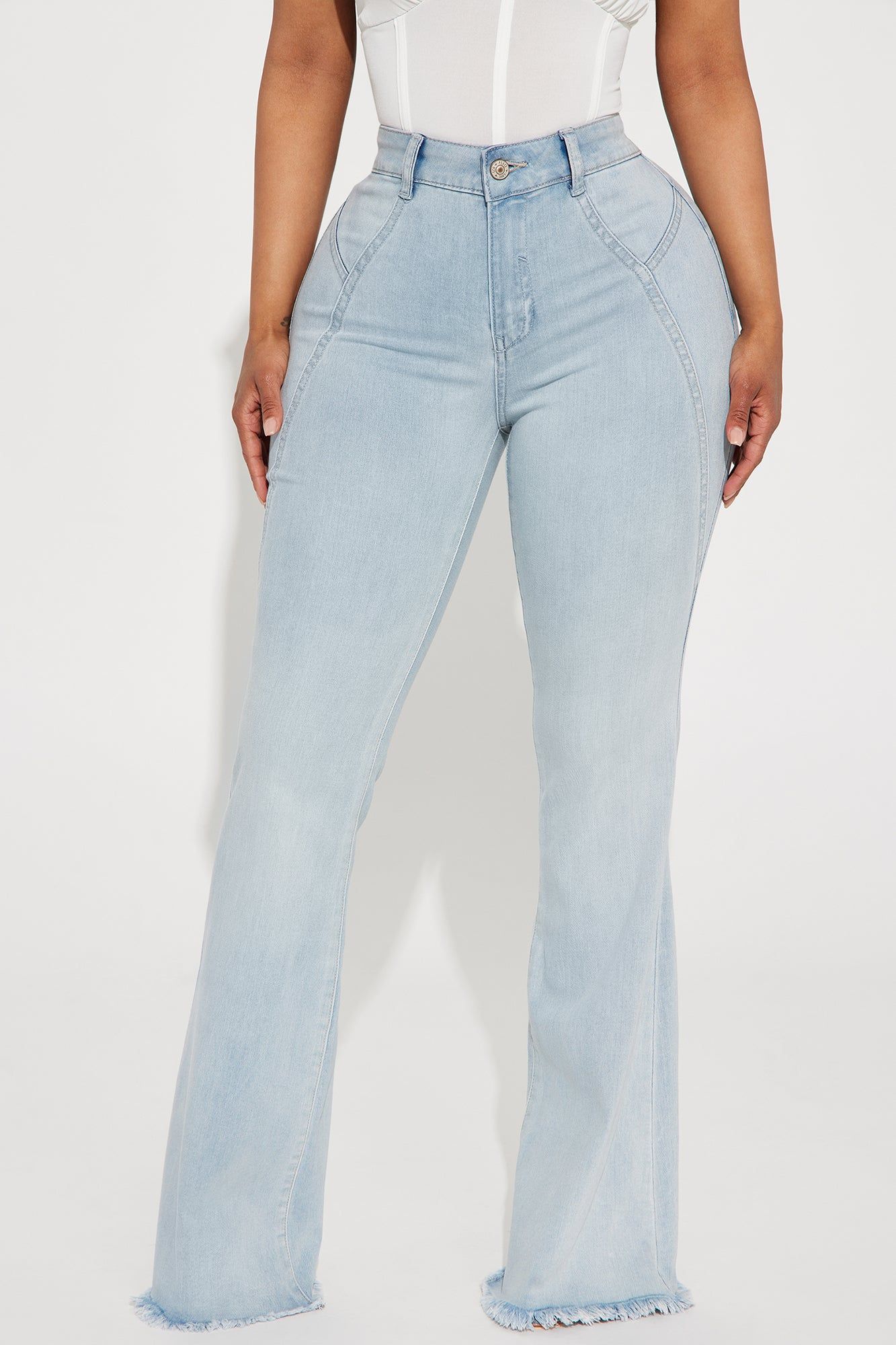 Giving You A Chance Stretch Flare Jeans - Light Wash sold by Fashion Nova product image thumbnail 2