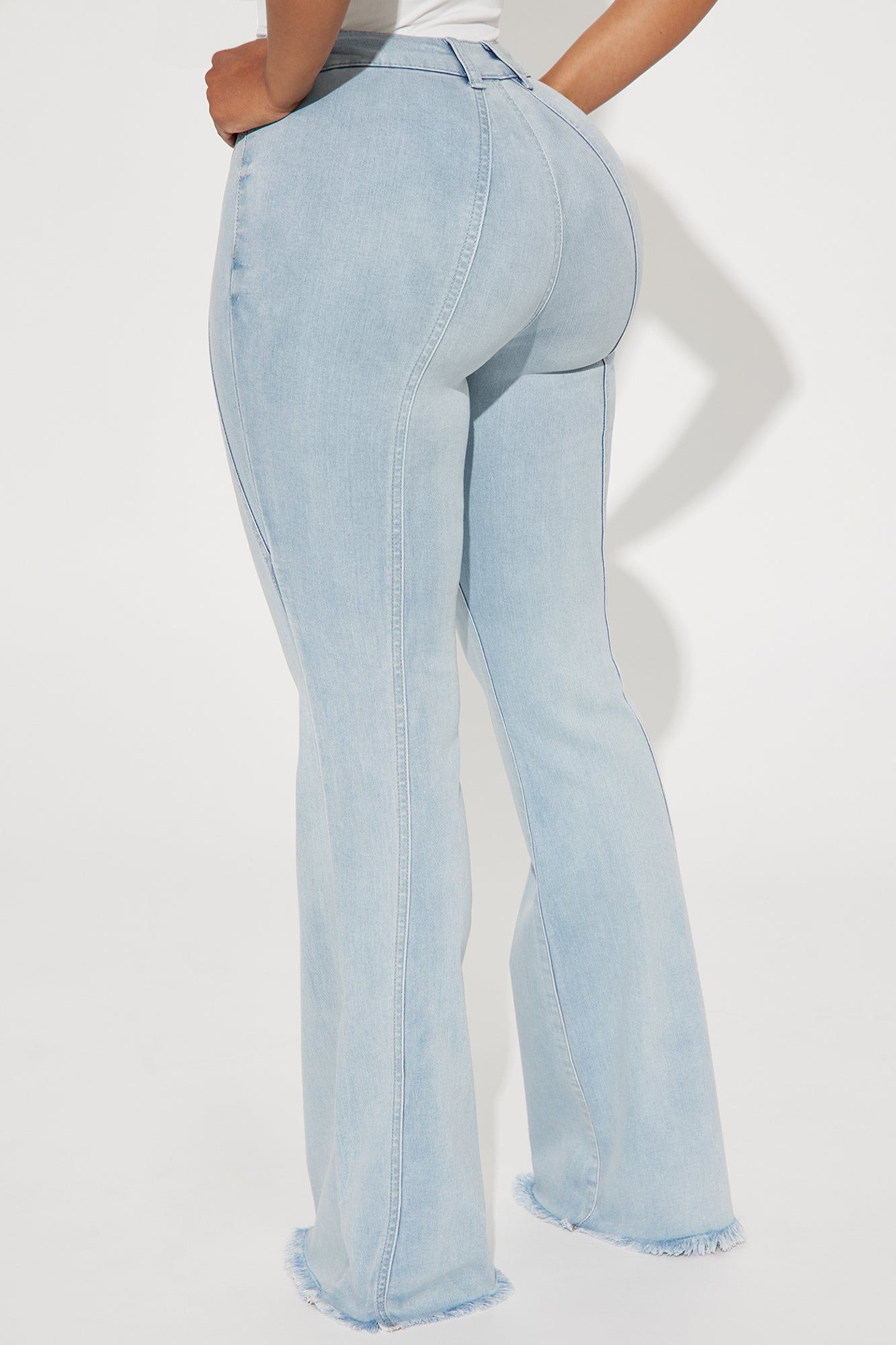 Giving You A Chance Stretch Flare Jeans - Light Wash sold by Fashion Nova product image thumbnail 3
