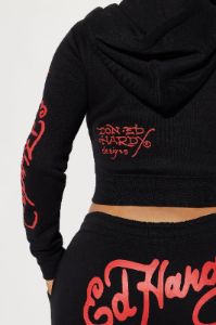 Ed Hardy NYC Zip Front Hoodie - Black sold by Fashion Nova