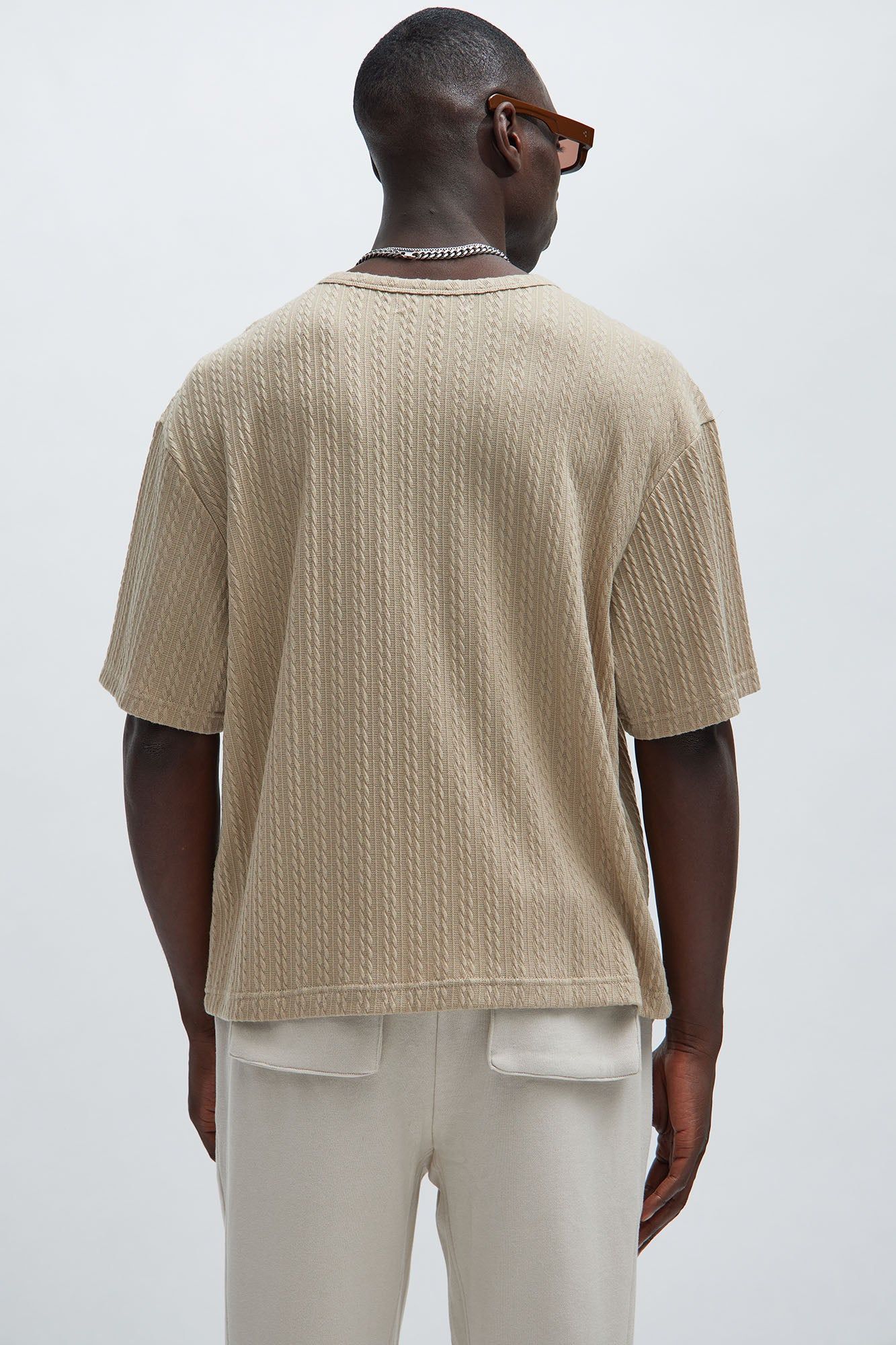 Kellen Textured Relaxed Tee - Tan sold by Fashion Nova product image thumbnail 4