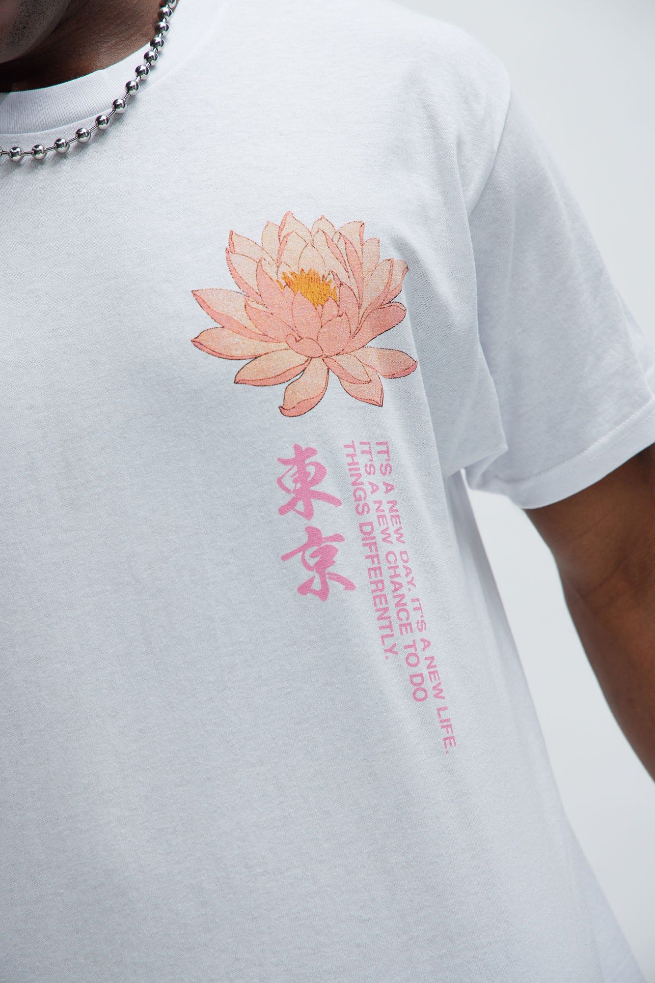 New Beginnings Lotus Short Sleeve Tee - White sold by Fashion Nova product image thumbnail 5