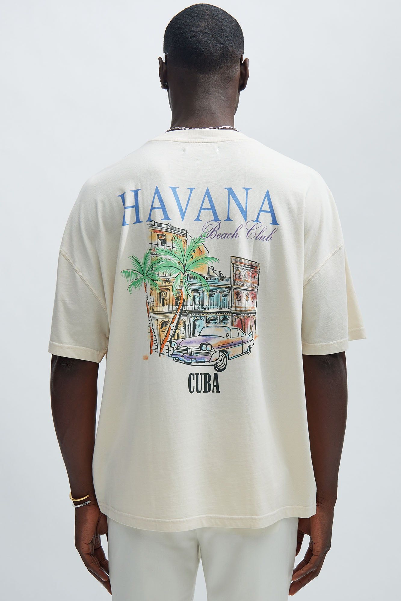 Havana Beach Oversize Short Sleeve Tee - Cream sold by Fashion Nova product image thumbnail 4