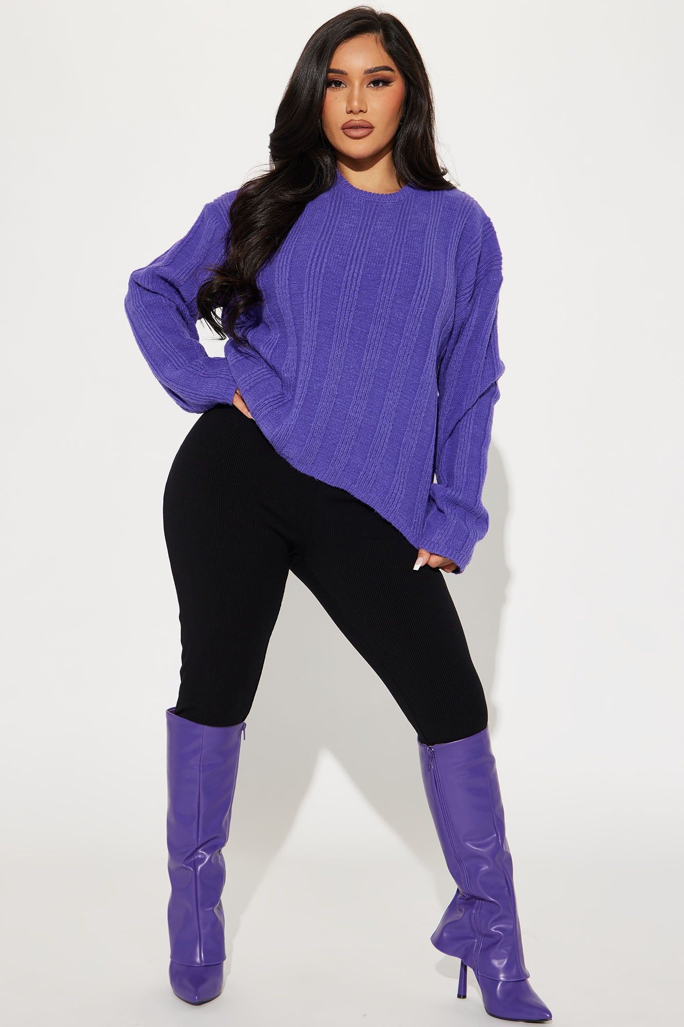 Out And About Sweater - Purple sold by Fashion Nova product image thumbnail 2