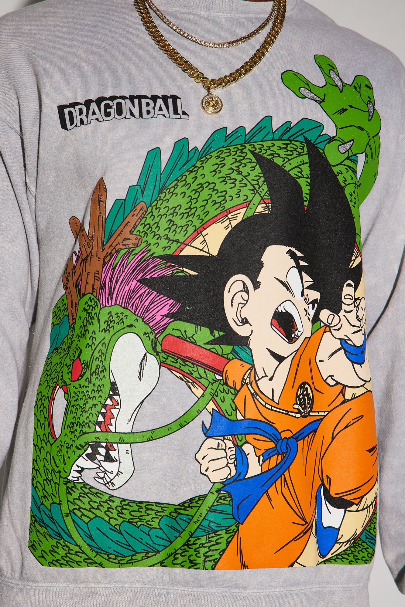 Dragon Ball Crew Neck Sweater - Heather Grey sold by Fashion Nova product image thumbnail 3